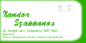 nandor szappanos business card